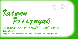 kalman prisznyak business card